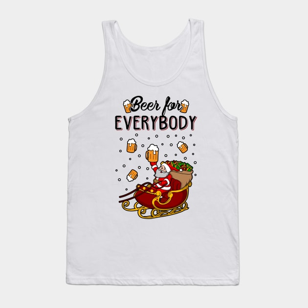 Beer For Everybody Funny Christmas Sweater Tank Top by KsuAnn